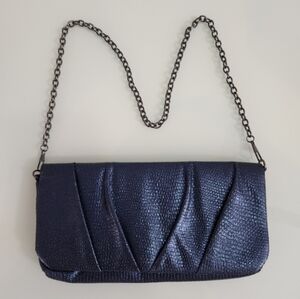 Jessica McClintock Shimmering Blue Clutch Final Price